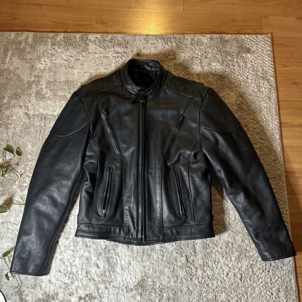 Xelement Advanced Men's Leather motorcycle Jacket Size L